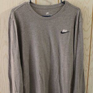 Nike Gray Long Sleeve T-Shirt - Men's Size Large
